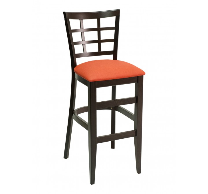 European 44.25" Beech Wood Barstool - Angled