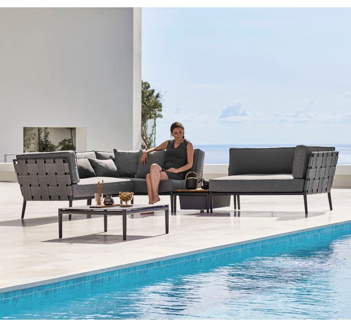 Cane-Line Conic 2-Seater Sofa, Left Module Hotel View