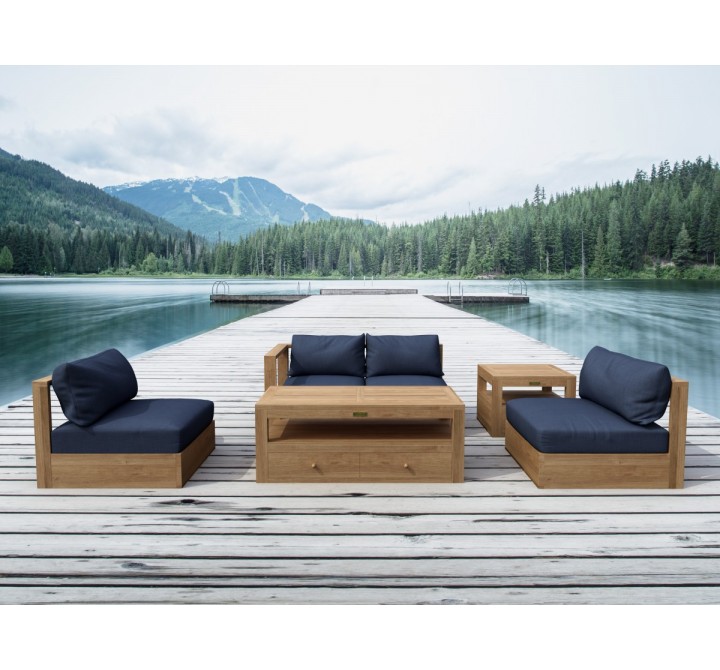 Anderson Teak Copacabana 5 Pieces Modular Deep Seating Set-152 