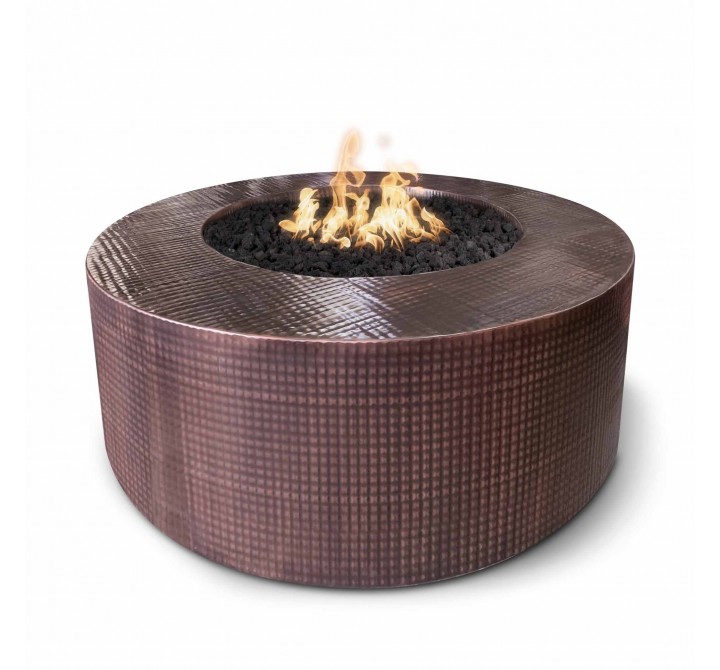 The Outdoor Plus 48" Unity Fire Pit - 24" Tall - Hammered Copper