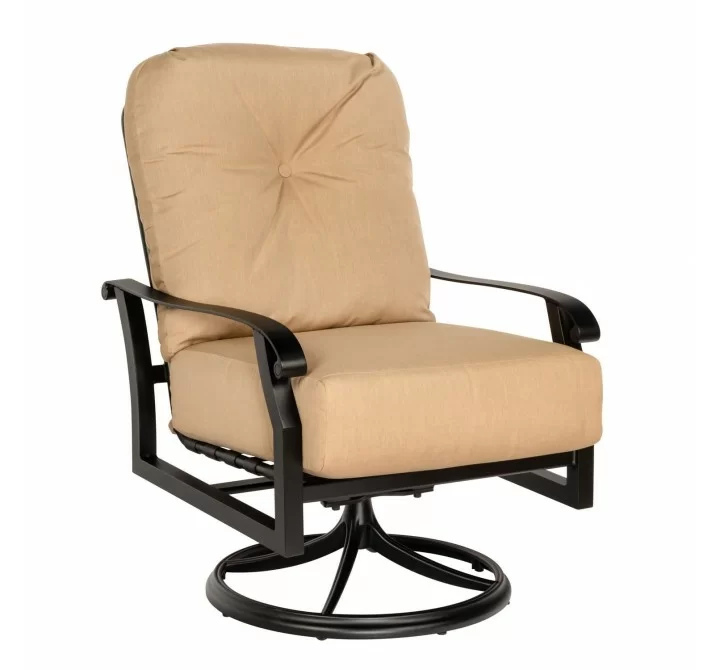 Woodard Cortland Cushion Swivel Rocking Lounge Chair - Angled
