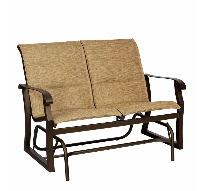 Woodard Cortland Padded Sling Gliding Love Seat