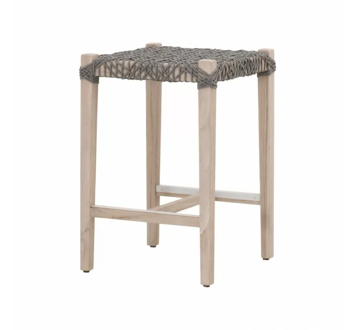 Essentials For Living Costa Outdoor Backless Counter Stool - Front Side Angle
