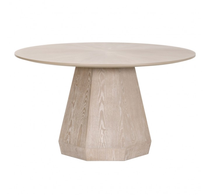 Essentials For Living Coulter 54" Round Dining Table in Natural Gray Ash - Front Angle