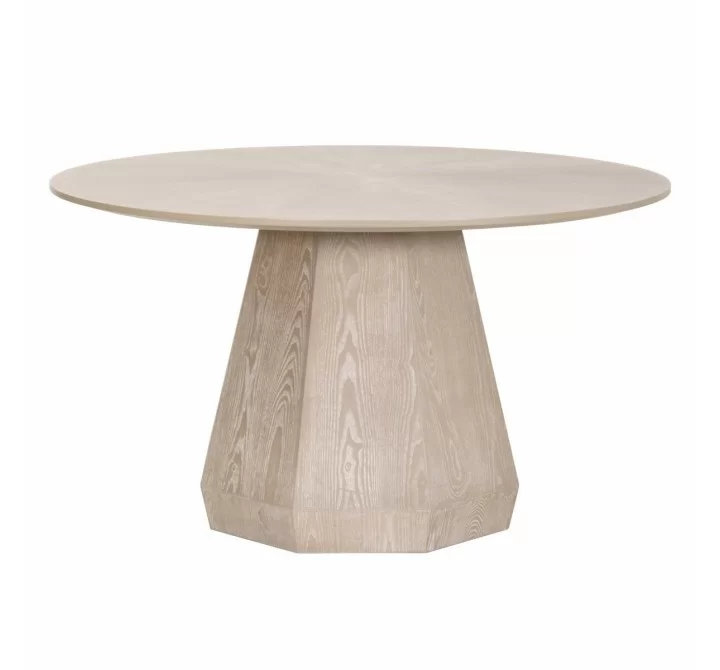 Essentials For Living Coulter 54" Round Dining Table in Natural Gray Ash - Front Angle