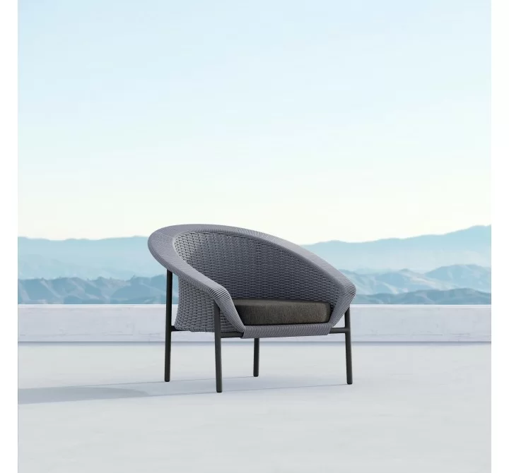 Azzurro Cove Club Chair In Midnight Cushion - Lifestyle