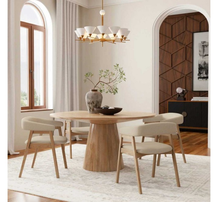  Cove Round Dining Table in Natural - Lifestyle