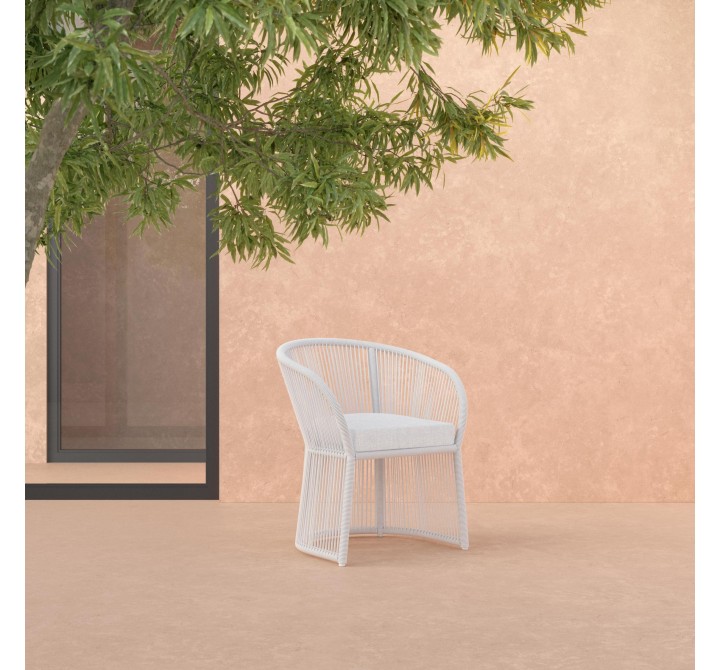 Azzurro Living Cape Town Dining Chair + Polar Cushion - Lifestyle