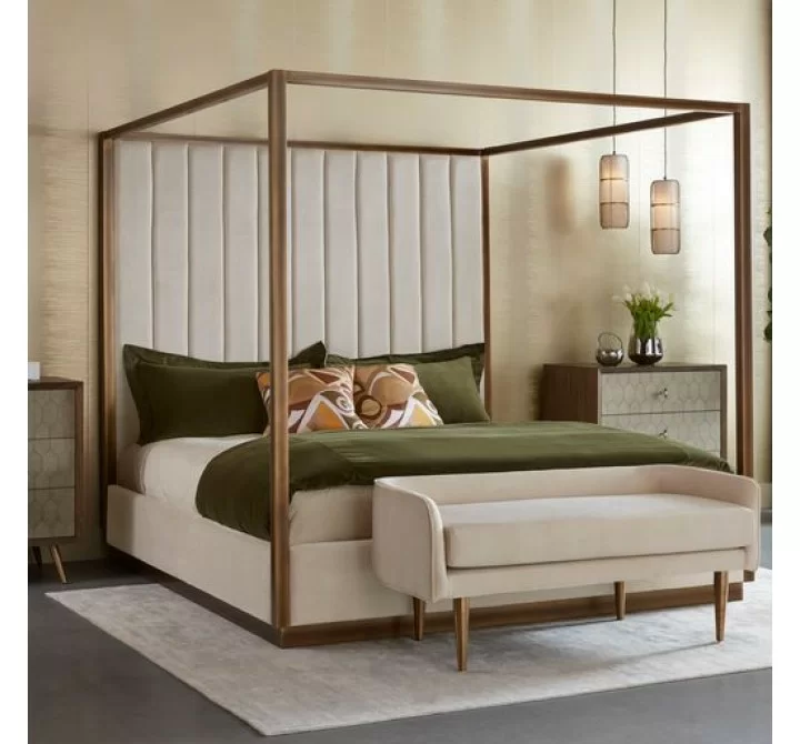 Sunpan Sammy Bench Cream Sky - Lifestyle