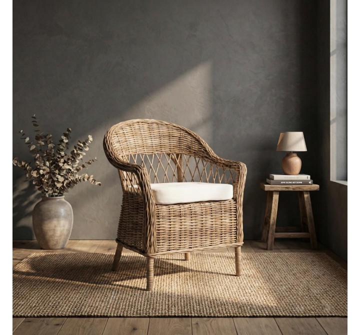 Nova Solo Wickerworks Monarch Armchairs With Cushions - Lifestyle