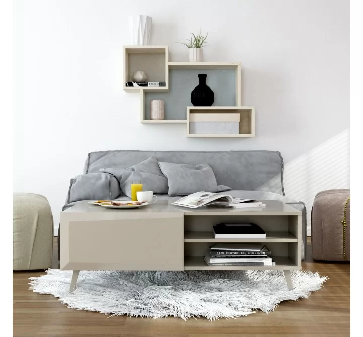 Anderson Teak Altus 43" Coffee Table Gloss In Grey - Front Liefstyle