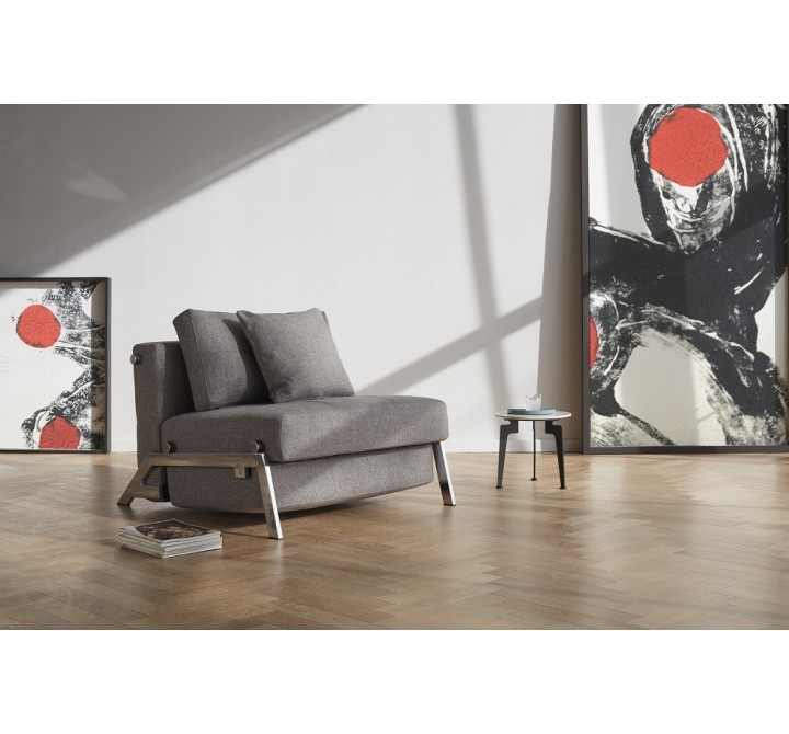Cubed 02 Chair In Mixed Dance Gray Fabric - Lifestyle