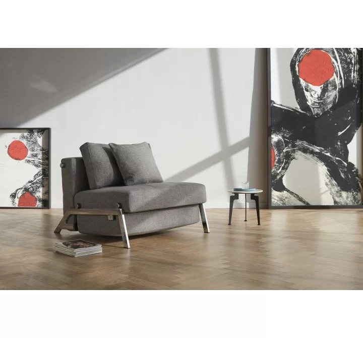 Cubed 02 Chair In Mixed Dance Gray Fabric - Lifestyle