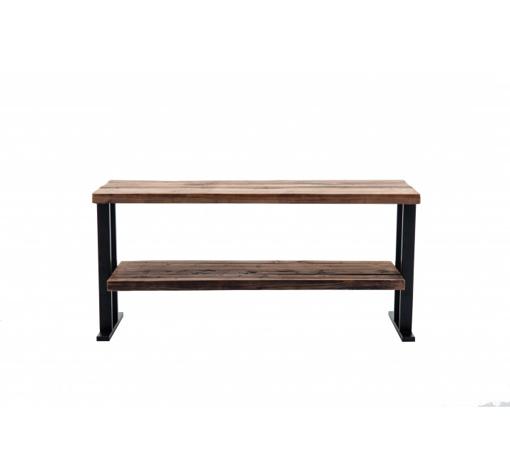 Crawford and Burke Wayne 50" Two Shelf TV Stand, Front Angle