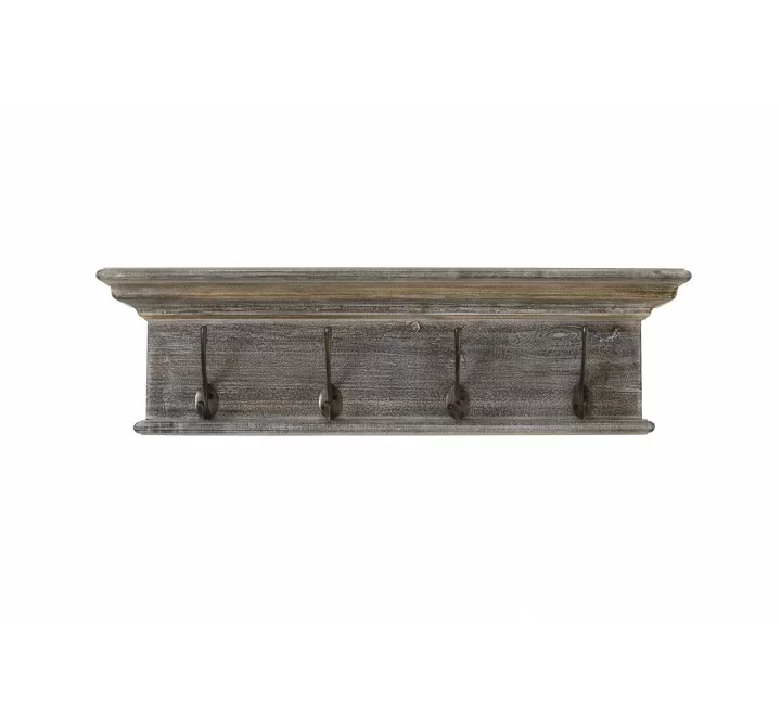 Nova Solo Halifax 4-Hook Coat Rack - Black White Antique - Front