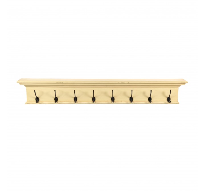 Nova Solo Halifax 8 Hook Coat Rack in Yellow - Front Angle