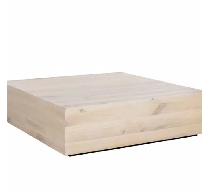 Sunpan Frezco Coffee Table in Light Oak - Front Side Angle