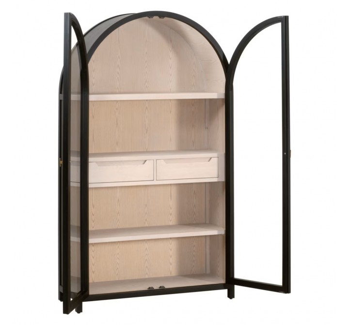 Essentials for Living Toulouse Display Cabinet - Front Side Opened Angle