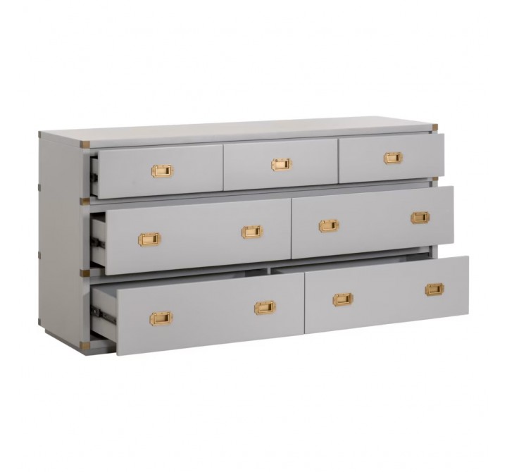 Essentials for Living Bradley 7-Drawer Double Dresser - Front Side Opened Angle