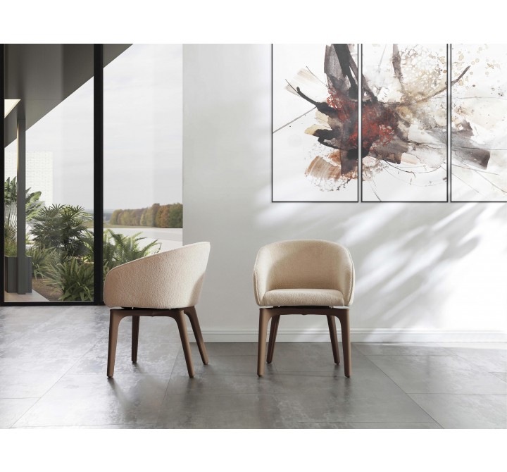 Angie Dining Armchair in Taupe- lifestyle 1