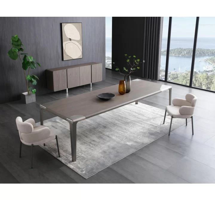 Dining Armchair in Taupe- Lifestyle