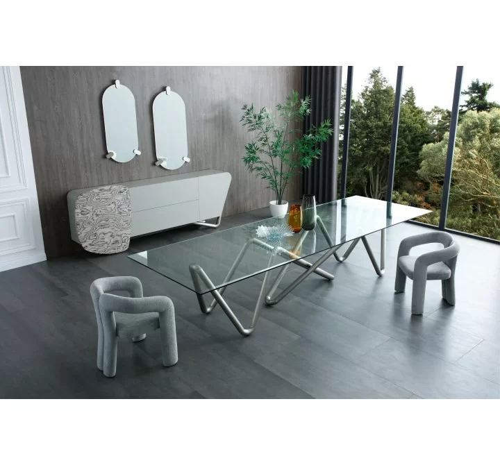 Mirage Dining Armchair in Dark Gray-Lifestyle