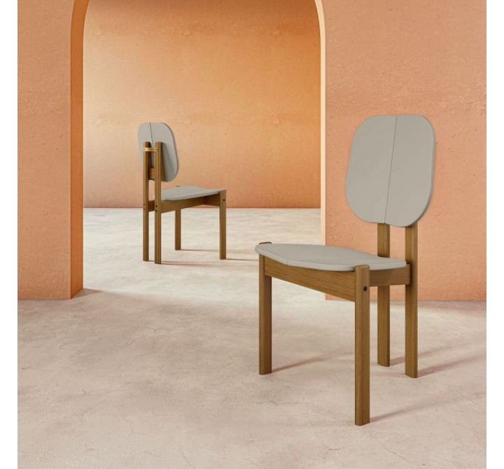 Manhattan Comfort Mid-Century Modern Gales Dining Chair Greige