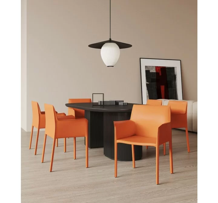 Manhattan Comfort Paris Coral Saddle Leather Armchair