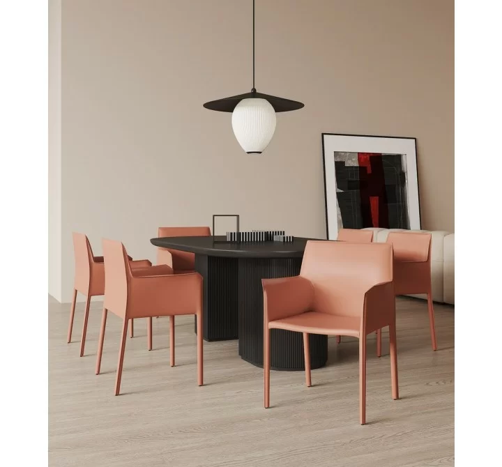 Manhattan Comfort Paris Clay Saddle Leather Armchair