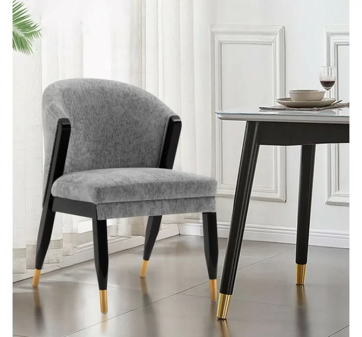  Manhattan Comfort Modern Ola Chenille Dining Chair In Grey