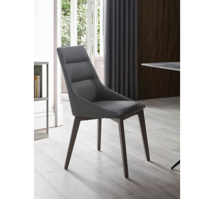 Whiteline Modern Living Siena Dining Chair With Grey Dining Chair - Lifestyle