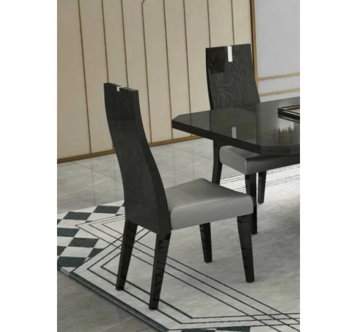 Los Angeles Dining Chair High Gloss Grey - Lifestyle