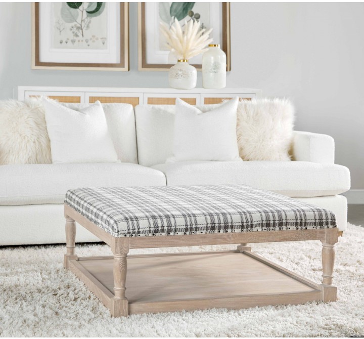 Essentials For Living Dean 92" California Casual Sofa - Performance Boucle Snow, Natural Gray Oak -  Lifestyle
