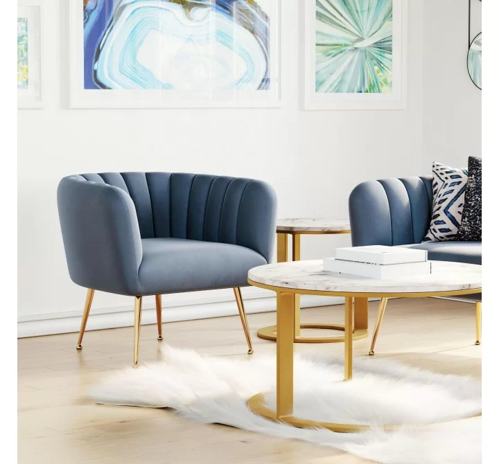 Zuo Modern Deco Accent Chair in Gray - Lifestyle 1