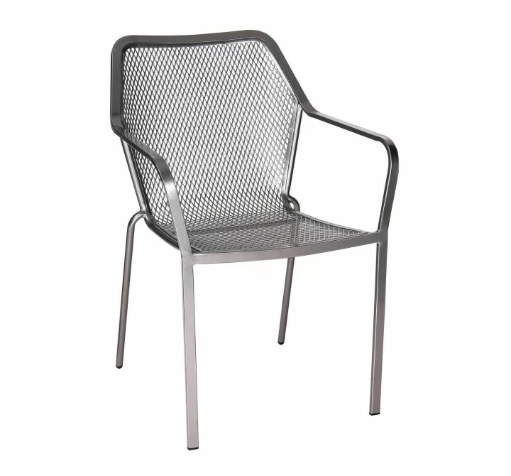 Woodard Et Cetera Delmar Stacking Arm Chair - Angled