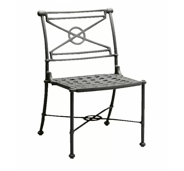 Woodard Delphi Dining Side Chair with Optional Cushion - Angled