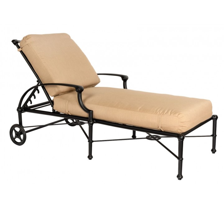 Woodard Delphi Adjustable Chaise Lounge - Angled View