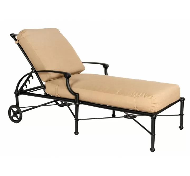 Woodard Delphi Adjustable Chaise Lounge - Angled View