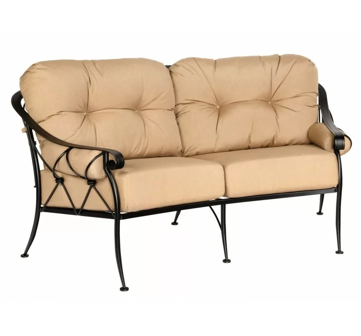 Woodard Derby Crescent Love Seat - Angled