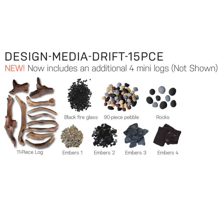 DRIFT 15 Piece Log Set with Deluxe Media Kit