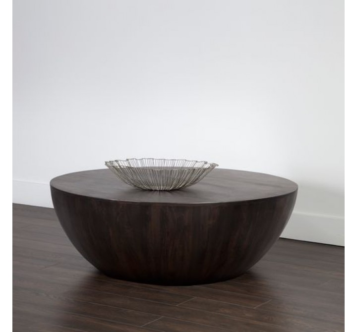 Sunpan Kinsley Coffee Table Small Dark Brown - Lifestyle