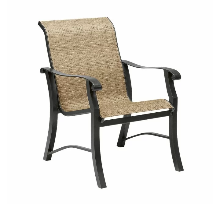 Woodard Cortland Sling Dining Armchair - Angled