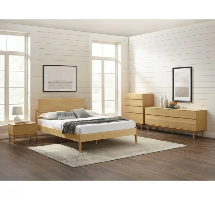 Greenington Monterey Queen Platform Bed, Wheat - Lifestyle