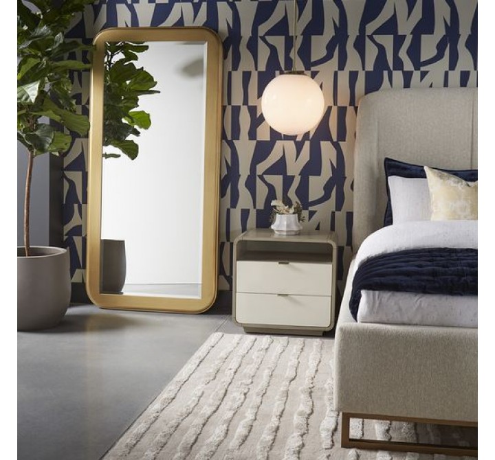 Sunpan Kayden Nightstand - Cream Shagreen - Lifestyle