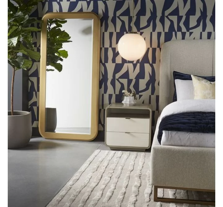 Sunpan Kayden Nightstand - Cream Shagreen - Lifestyle