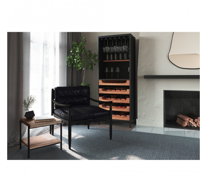 Moe's Home Collection Chefs Teak Wine Bar - Lifestyle