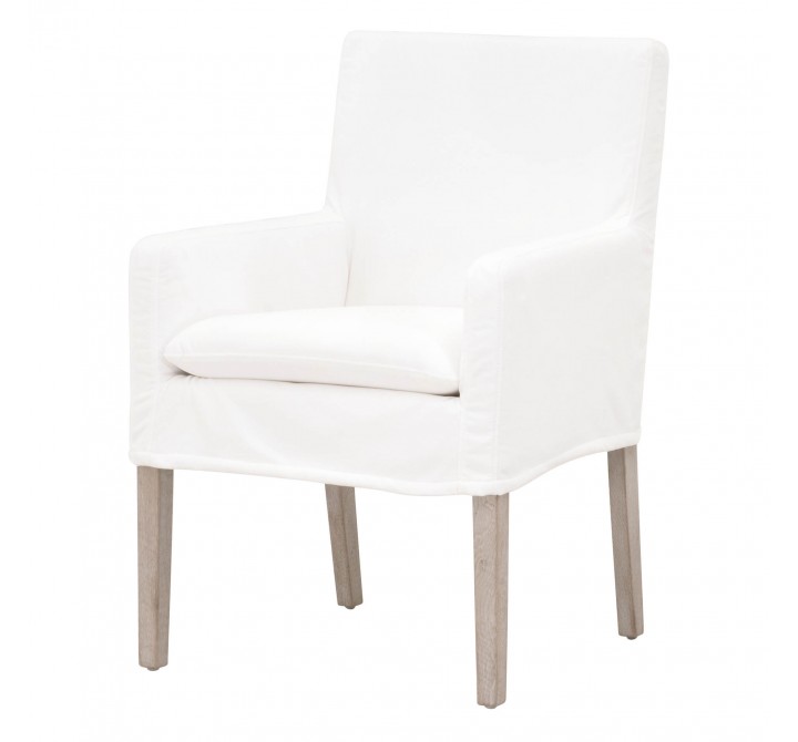 Essentials For Living Drake Slipcover Armchair - Front Side Angle
