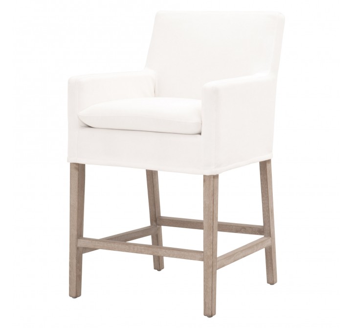 Essentials For Living Drake Slipcover Counter Stool - Front Side Angle
