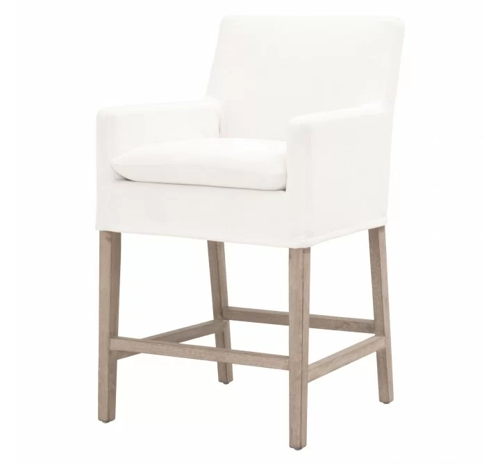 Essentials For Living Drake Slipcover Counter Stool - Front Side Angle