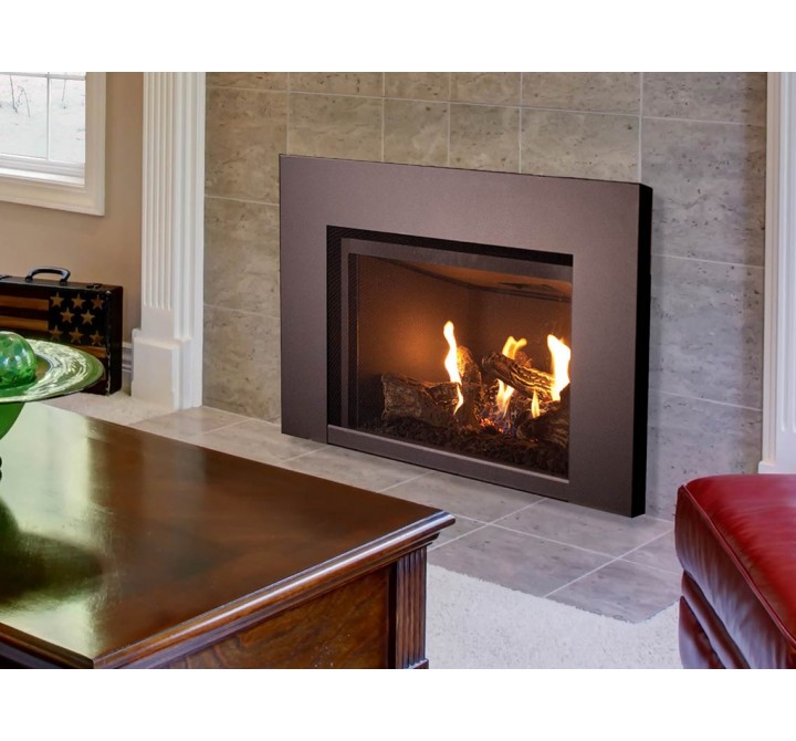 Superior Fireplaces 32" Med DV With Gas Insert and Electronic Ignition
